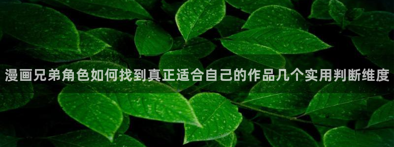好看漫画：漫画兄弟角色如何找到真正适合自己的作品几个实用判断维度